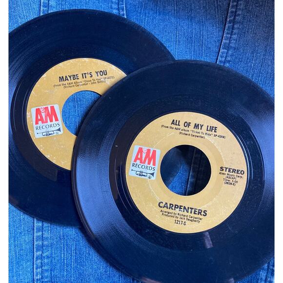 2 Carpenter 45 records Hurting Each Other Maybe It's You We've Only Just Begun - Picture 2 of 8